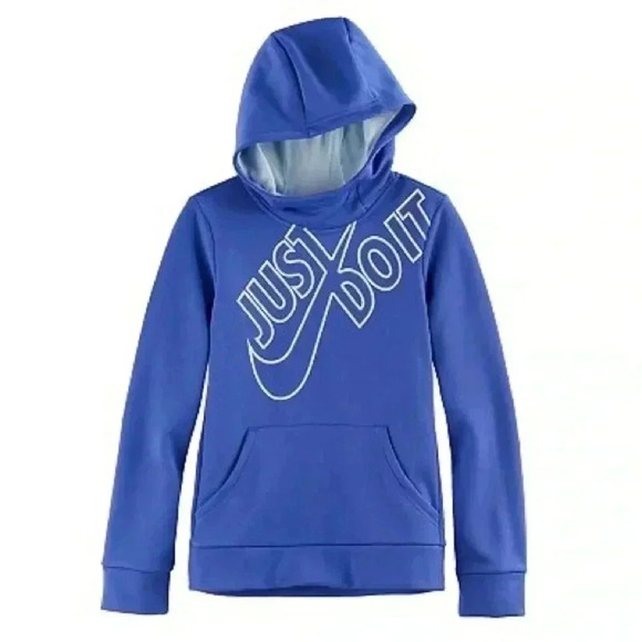 ❤️2/$25❤️Girls Youth Purple Nike Therma Hoodie-  size L - Picture 1 of 4